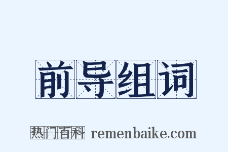 前导组词是什么意思的图片
